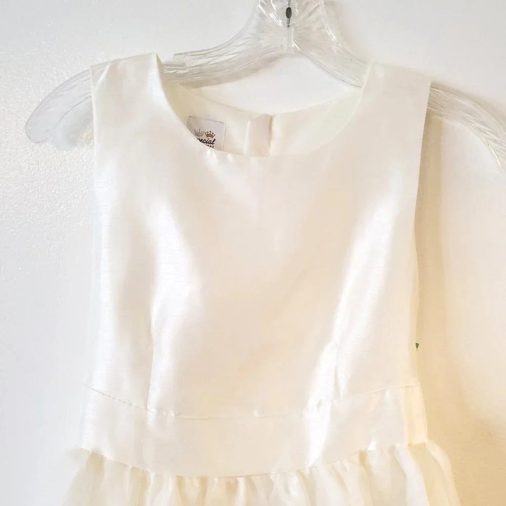 Girls Ivory with Pastel Flowers Formal Dress Special Edition Size 14 NWT Sears